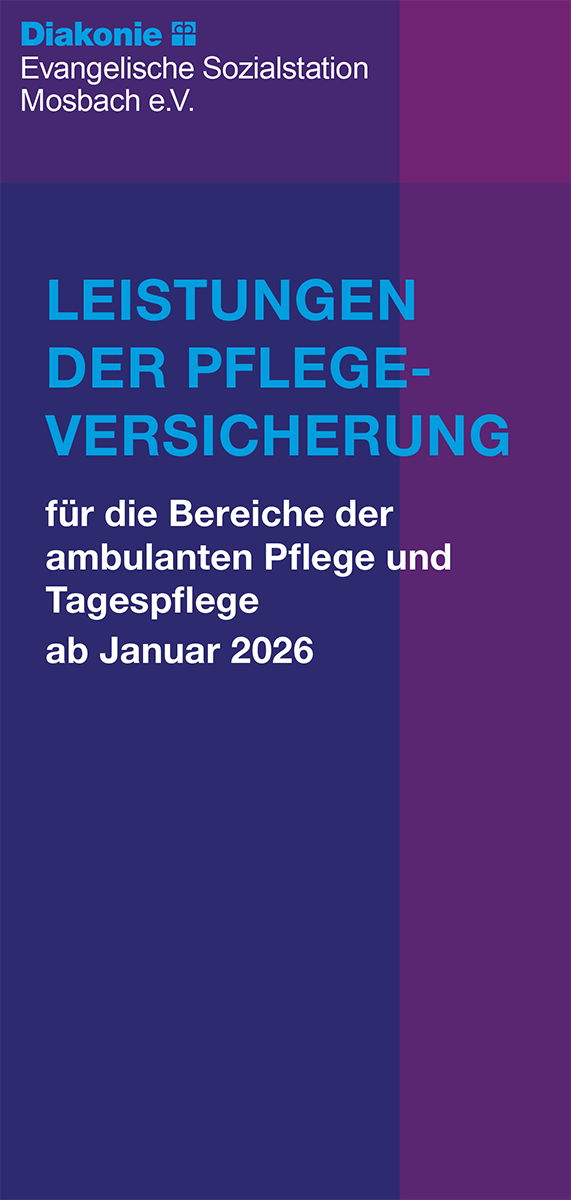 Flyer Pflegeversicherung 2025 Titelbild Flyer Pflegeversicherung 2026