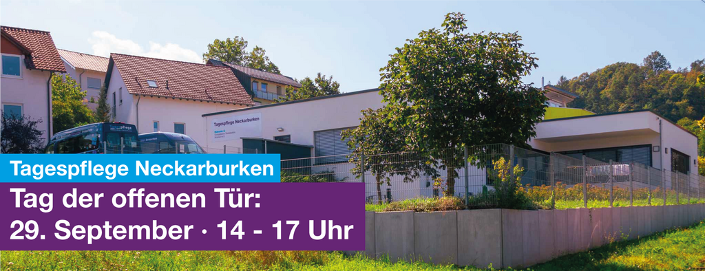 Einladung zum Tag der offenen Tür der Tagespflege Neckarburken: 29. September 2024, 14 - 17 Uhr Einladung zum Tag der offenen Tür der Tagespflege Neckarburken: 29. September 2024, 14 - 17 Uhr