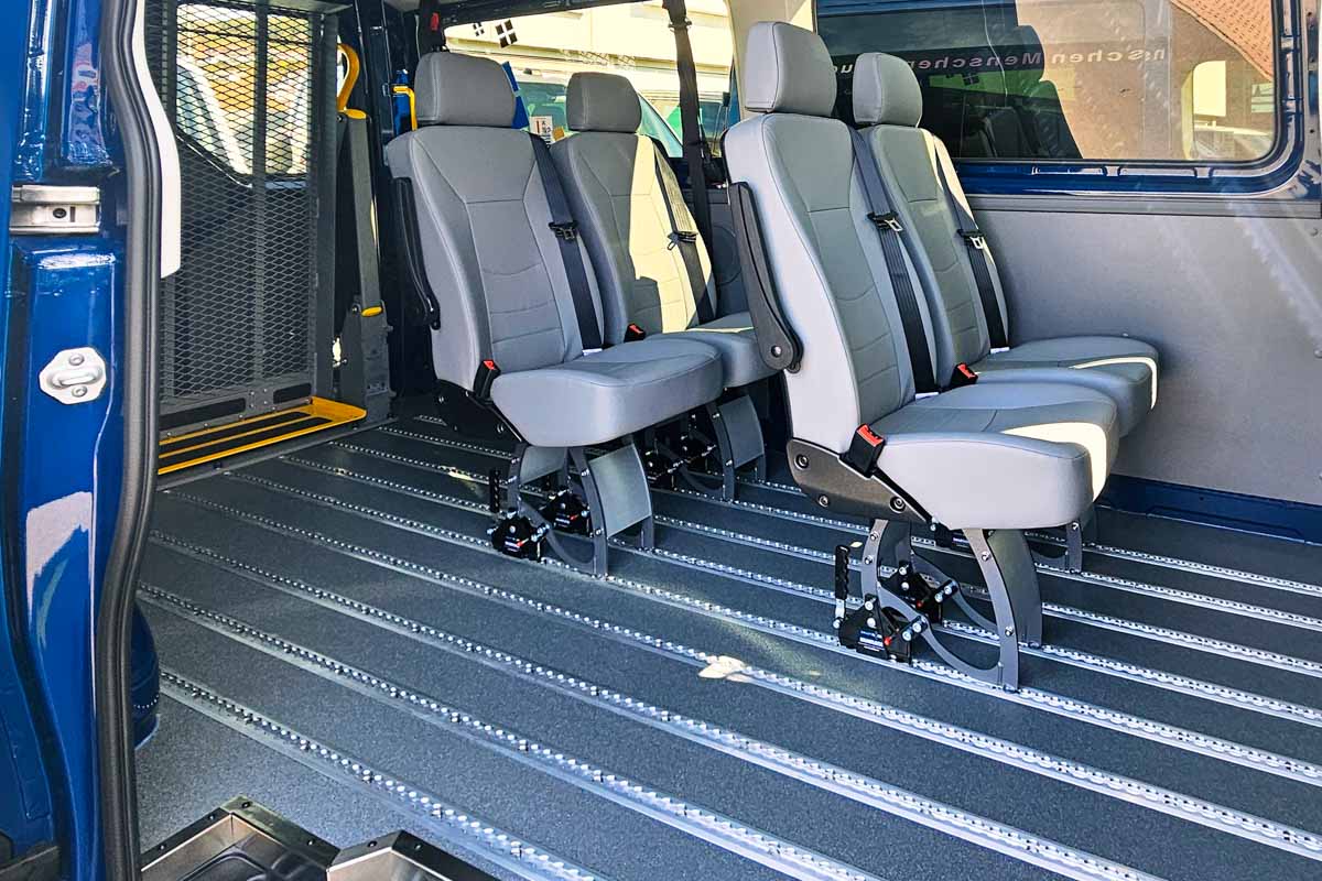 Fahrgastraum Fahrgastraum des neuen VW Crafter der Tagespflege Haßmersheim